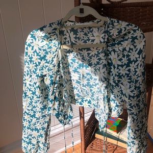 Zara Long Sleeve Buttoned Up Top